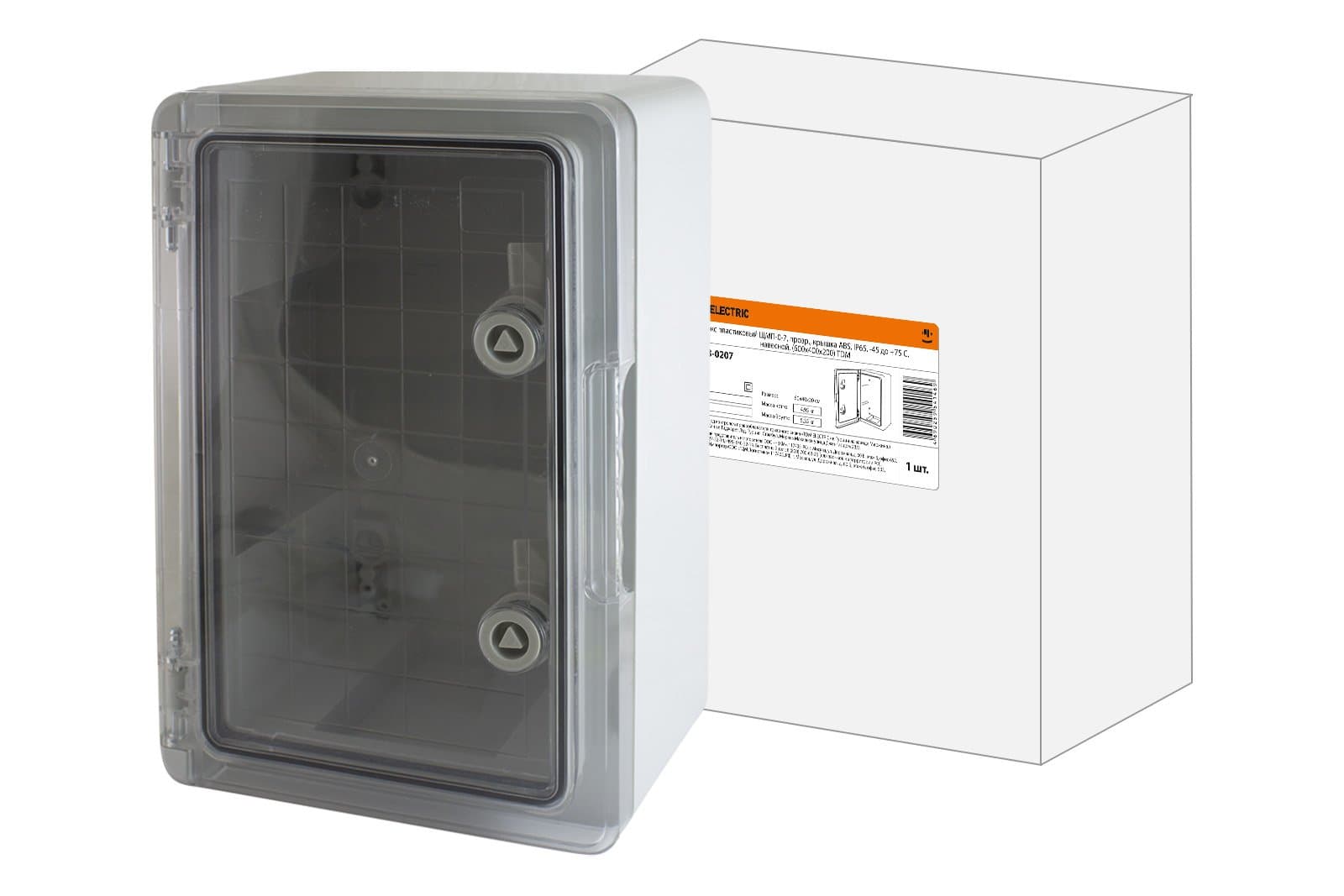 TDM Бокс пластиковый ЩМП-0-7, прозр., крышка ABS, IP65, -45 до +75 С, навесной, (600x400x200) SQ0933-0207