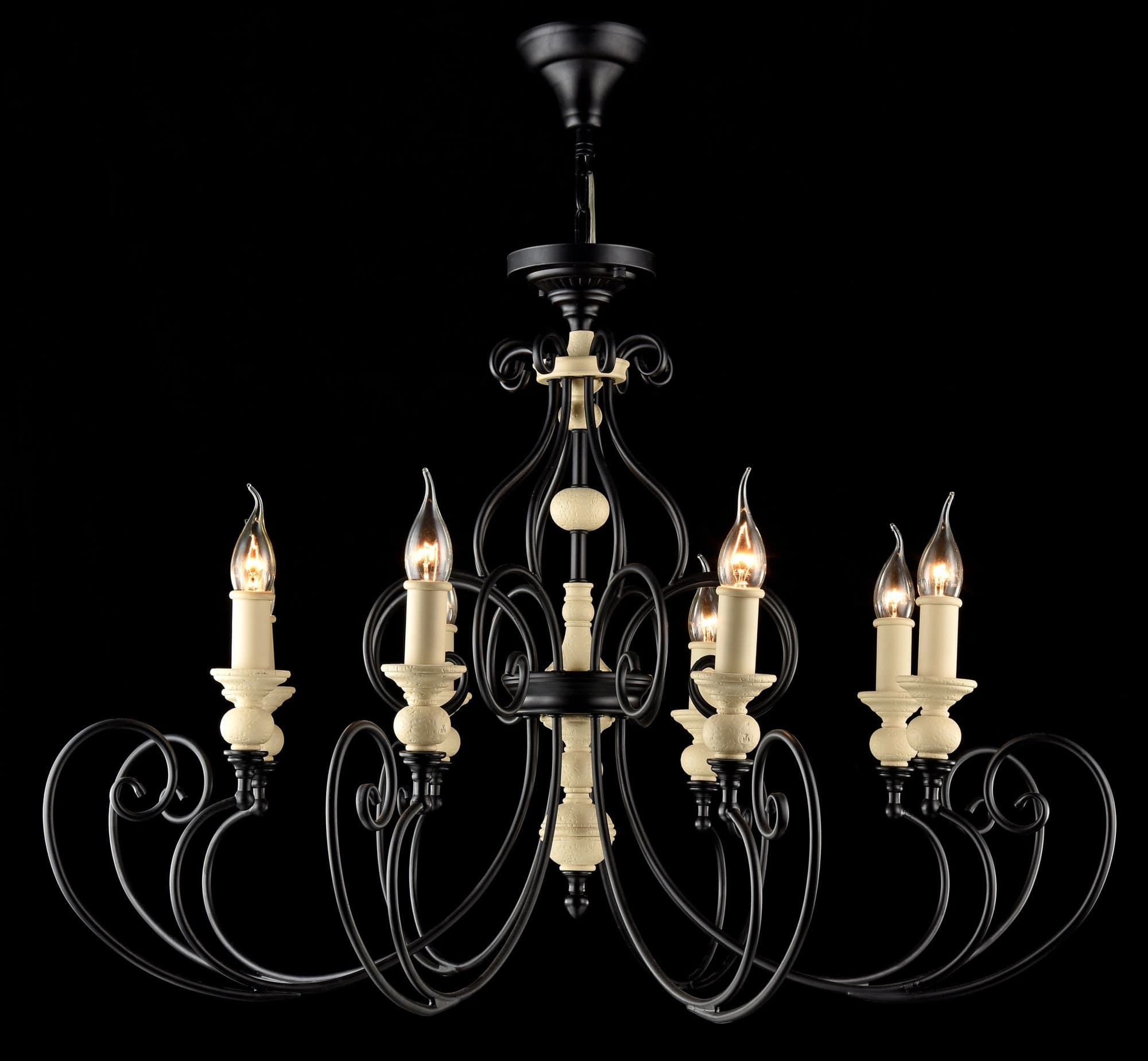 Maytoni House Karina Черный Люстра 8xE14 60W H631-PL-08-B — миниатюра 4
