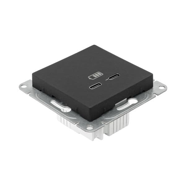 EKF Механизм розетки USB-C - 2шт, чёрный Эпика — миниатюра 11