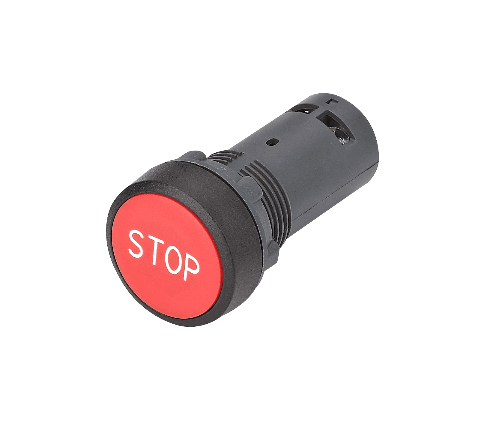 Systeme Electric Кнопка SB7 моноблочная 22мм красная с возвратом, с маркировкой "STOP", пластик, 1НО+1НЗ, IP65