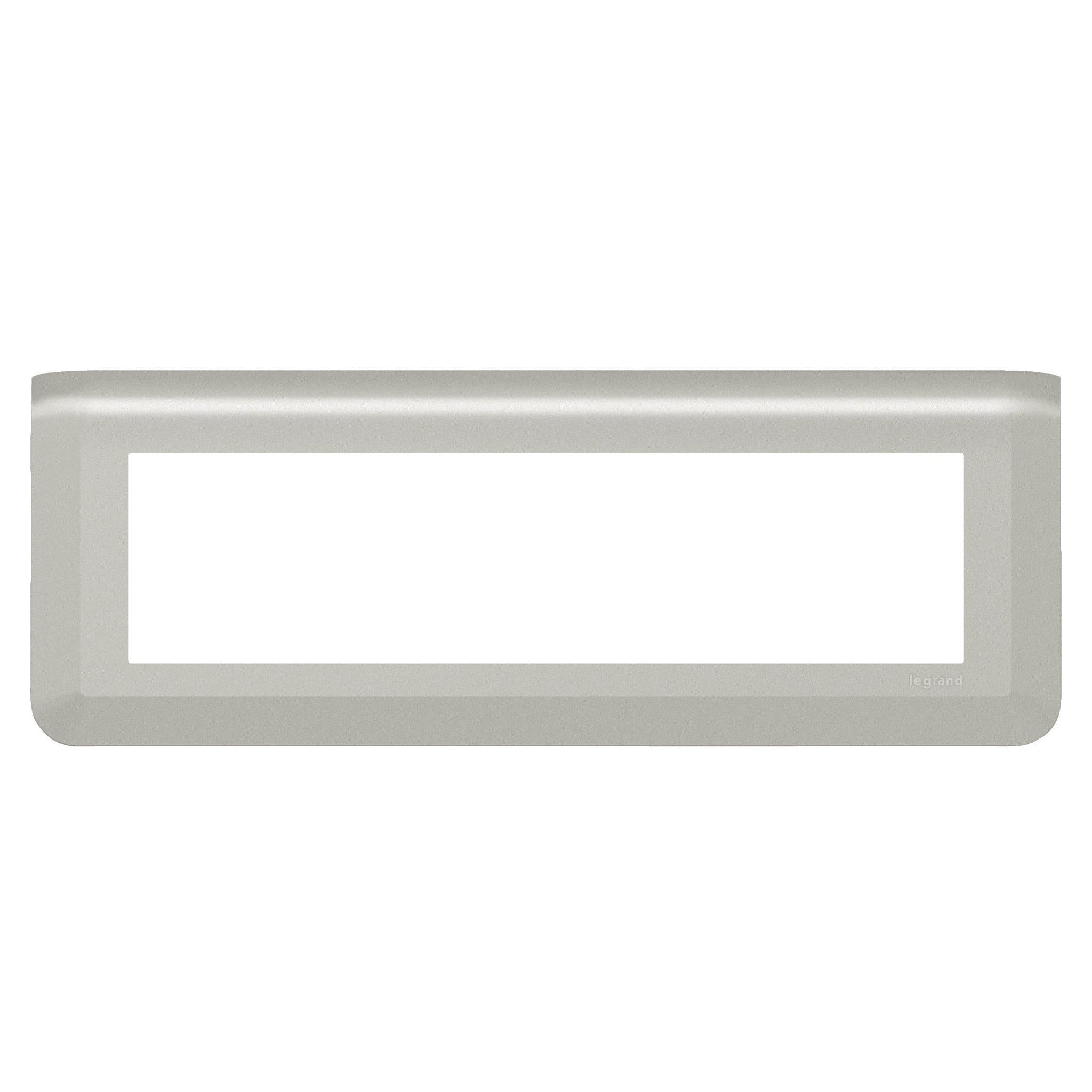Legrand Mosaiс Рамка - Программа Mosaic - 8 модулей - алюминий 079318L — миниатюра 1