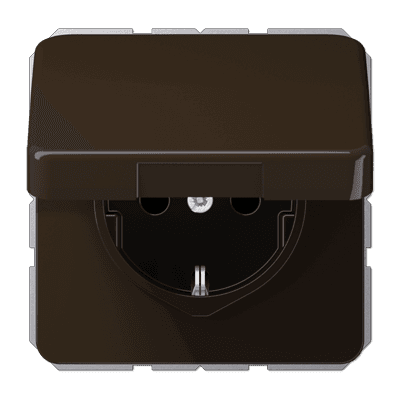 JUNG CD 500/CD plus Коричевая Розетка Schuko с защитой от влажности CD1520BFKLBR