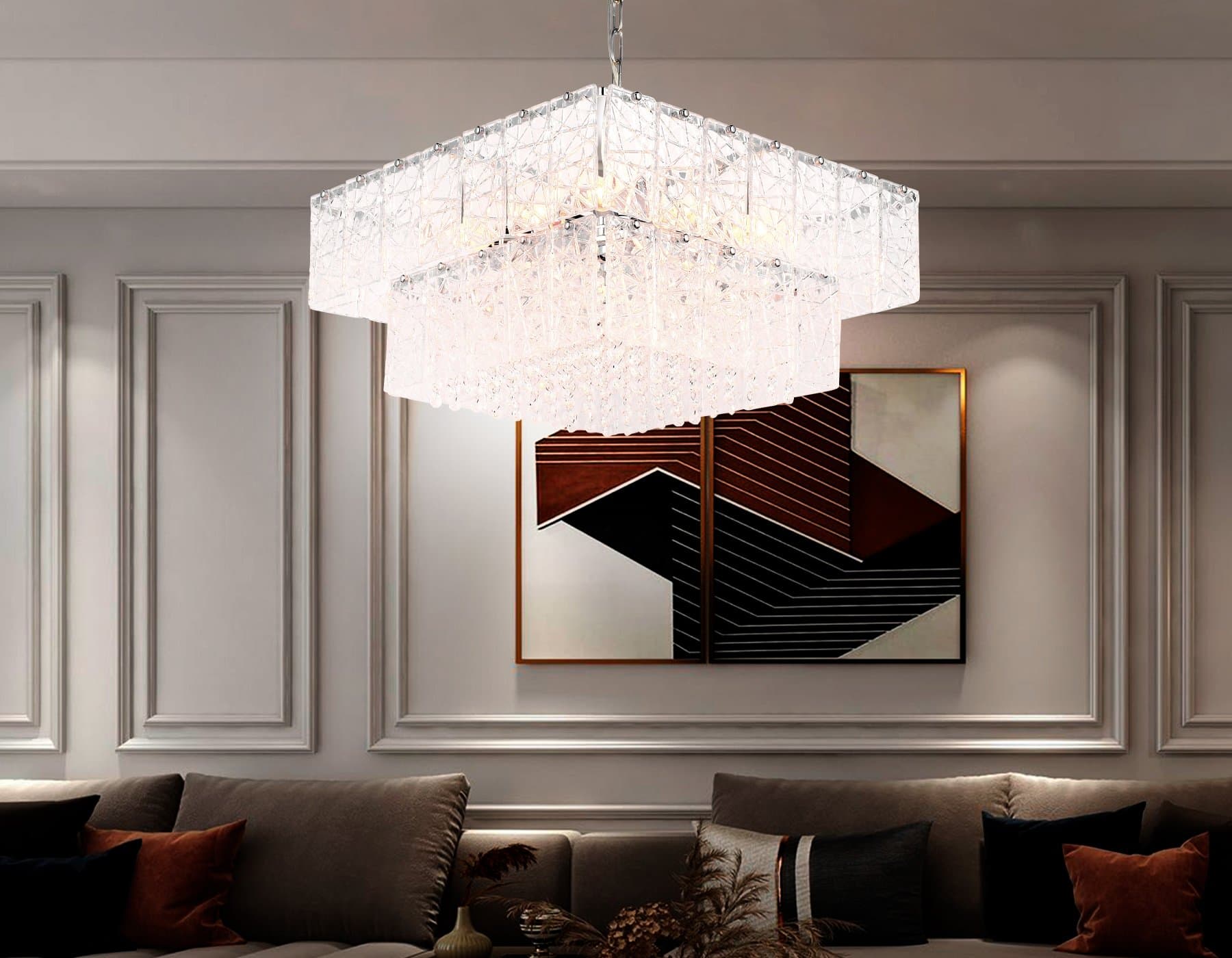 Ambrella Подвесная люстра TR5238/8 CH/CL хром/прозрачный E14/8 max 40W 540*540*950 — миниатюра 4