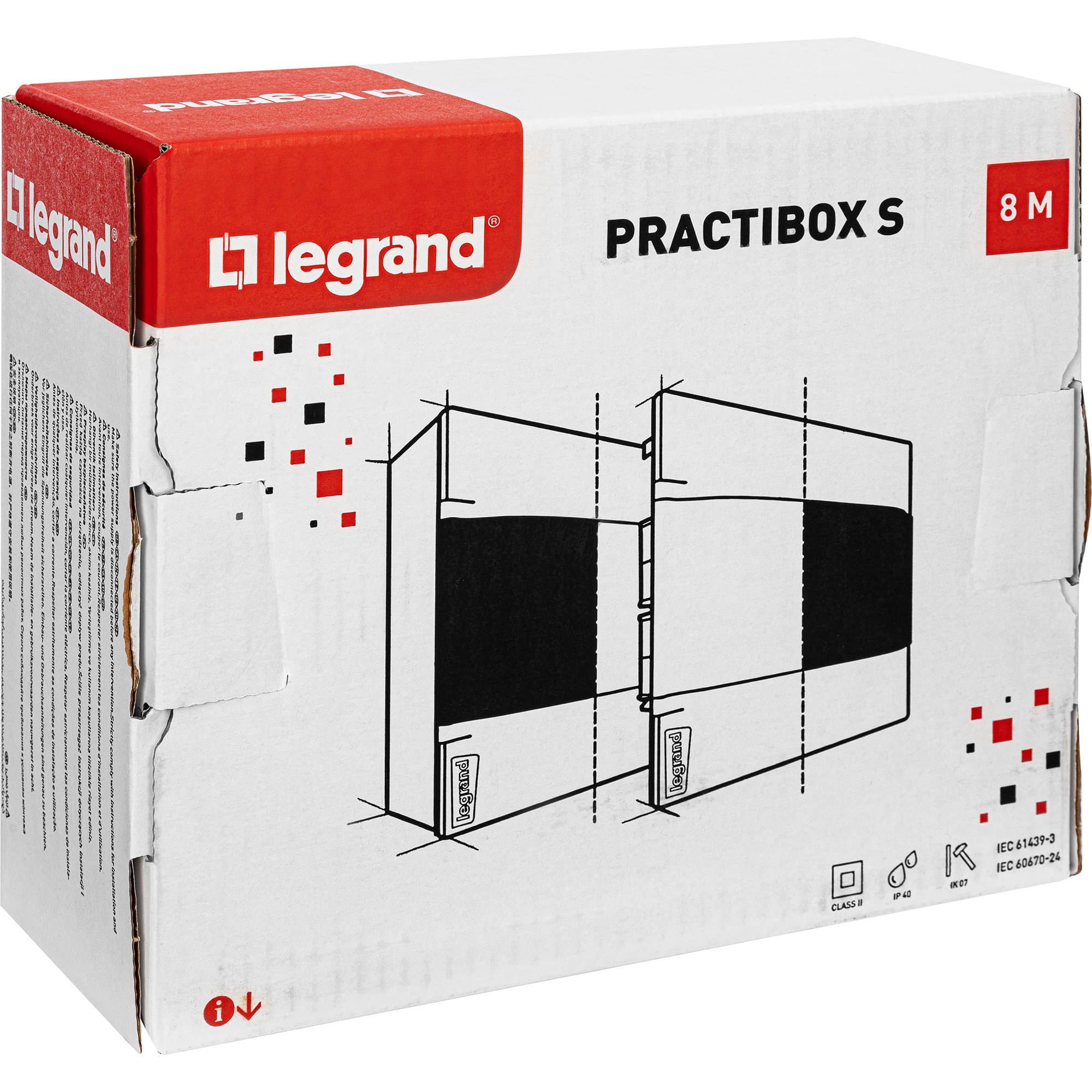 Legrand Practibox S Пластиковый щиток Встраиваемый 1X8 Белая дверь 134548 — миниатюра 3