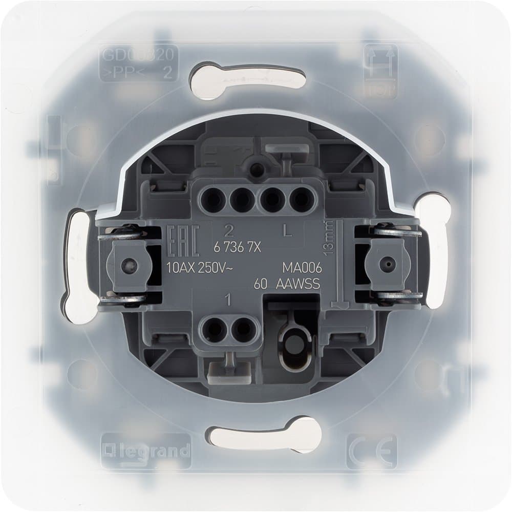 Legrand INSPIRIA Алюминий Переключатель IP44 - 10 AX - 250 В 673672 — миниатюра 2