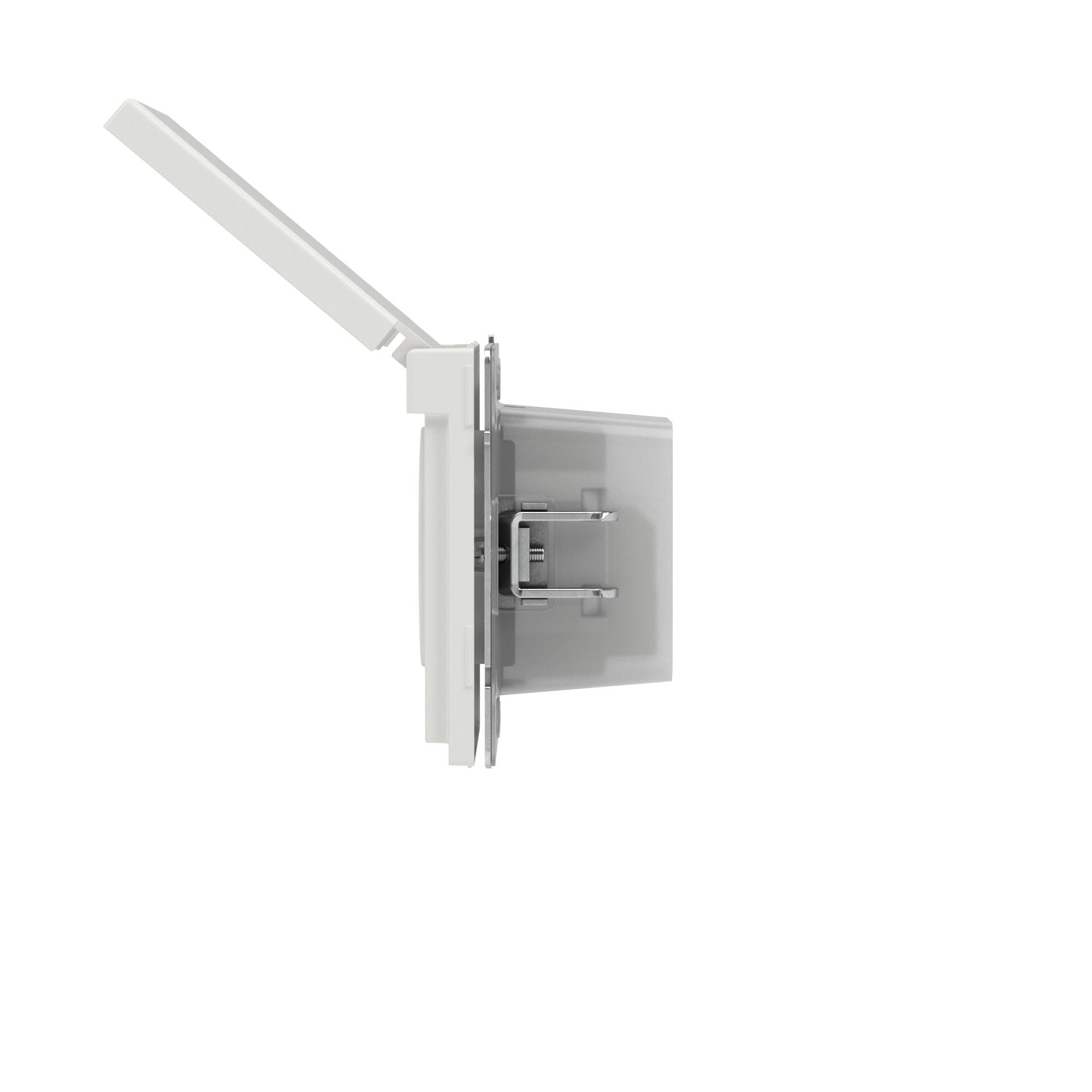 DKC KANT Розетка силовая, 2P+E, с з/ш, с крышкой, IP44, белый песок — миниатюра 4