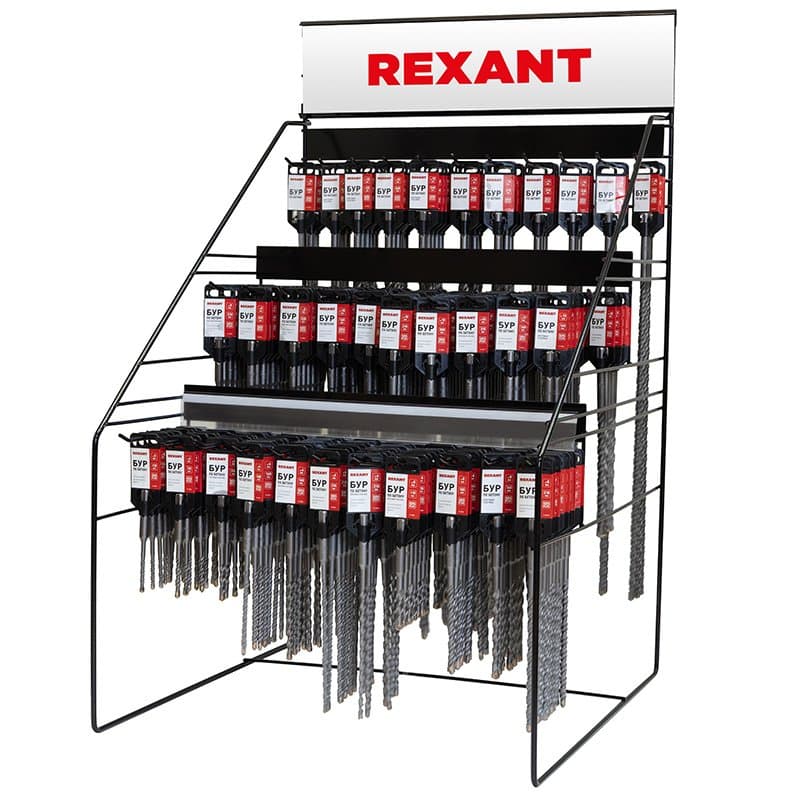 Набор буров по бетону (249) + стенд Стандарт Rexant 91-0405-11