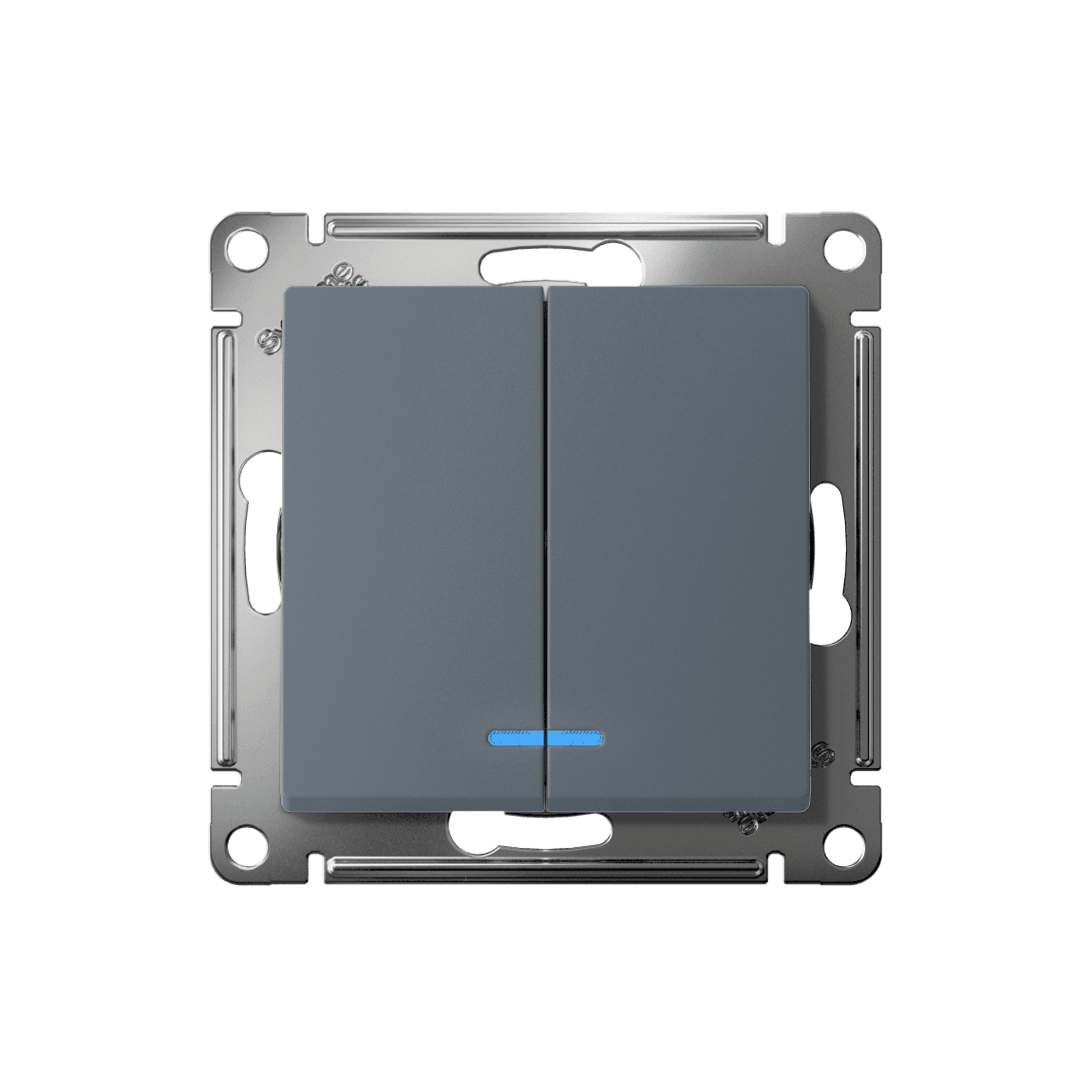 Systeme Electric AtlasDesign Грифель Выключатель 2-клавишный с подсвет.,сх.5а, 10АХ, мех., быстрозажим. клем. — миниатюра 4