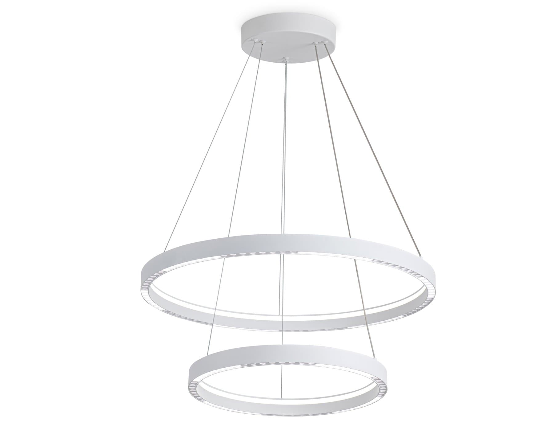Ambrella Светильник подвесной светодиодный FL5862/2 WH белый 45W 3000K/4200K/6400K D600/400*830 (без ПДУ) — миниатюра 2