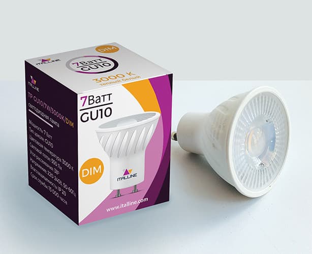 ITALLINE TP GU10/7W/3000K DIM светодиодная лампа