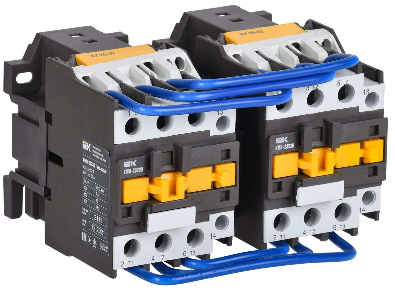 IEK Контактор КМИ-23230 реверс 32А 400В/АС3 2НО