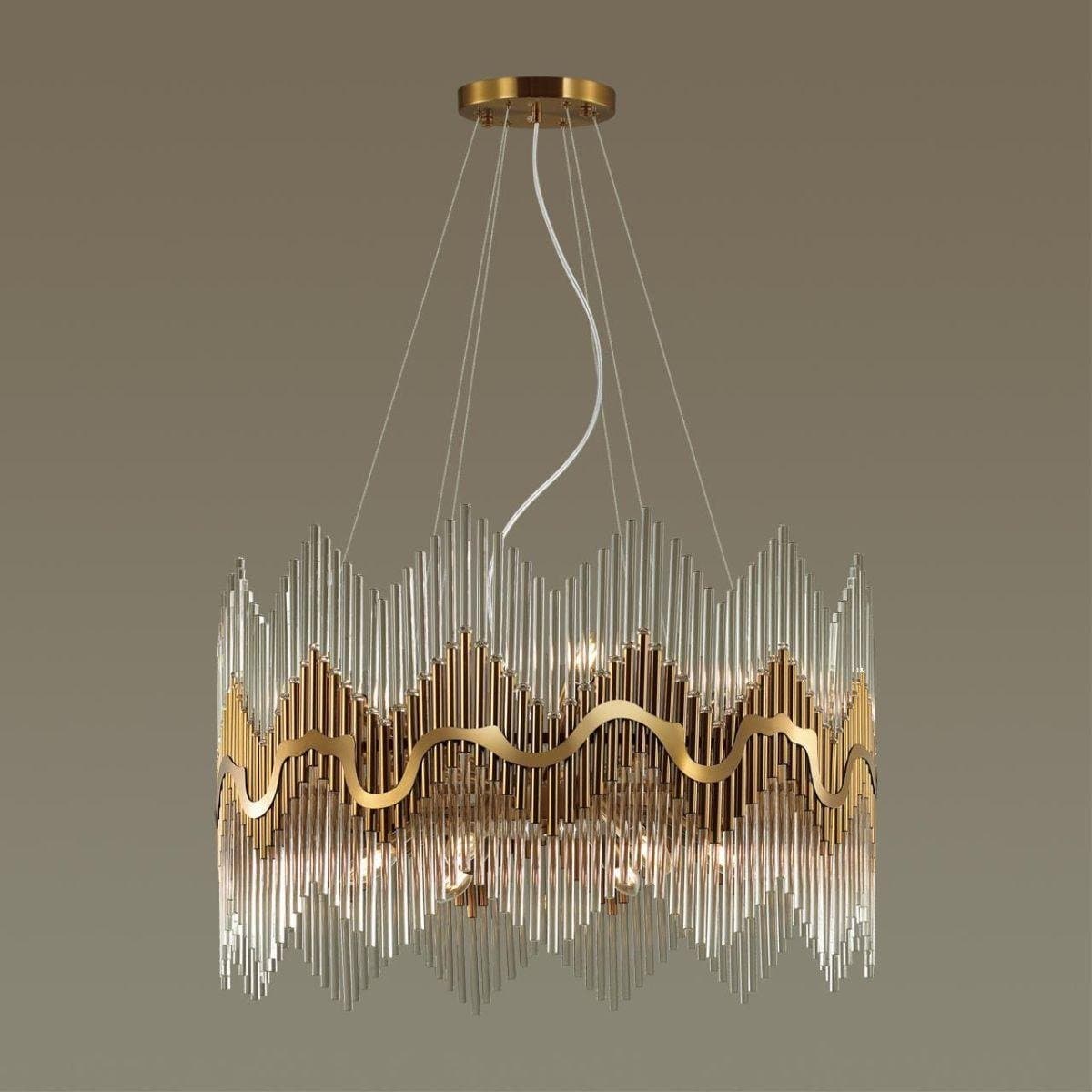 Odeon Light 4983/12 HALL ODL22 379 бронзовый/стекло Люстра E14 12*40W SAVIKIA — миниатюра 4