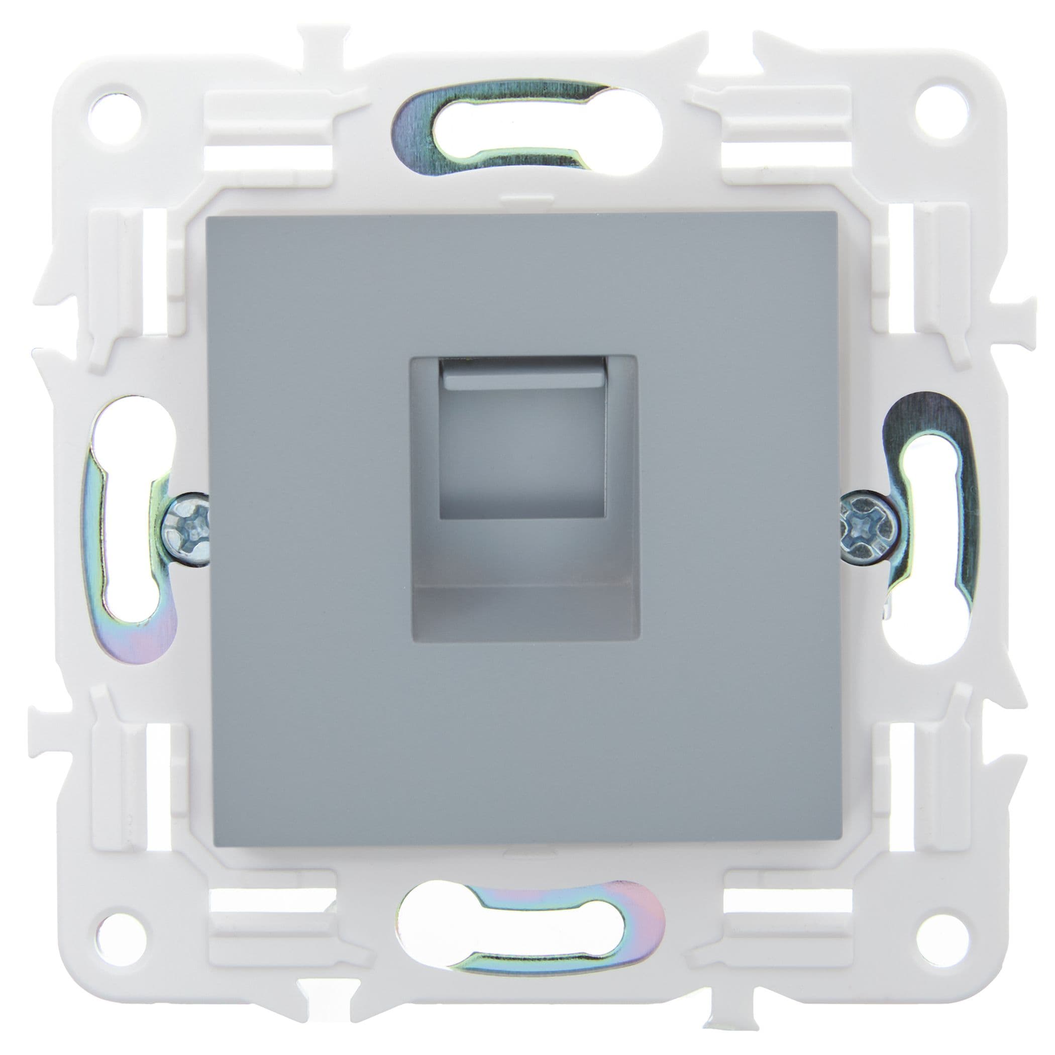 IEK SKANDY Серый Розетка компьютерная RJ45 кат.5E SK-K01Gr — миниатюра 2