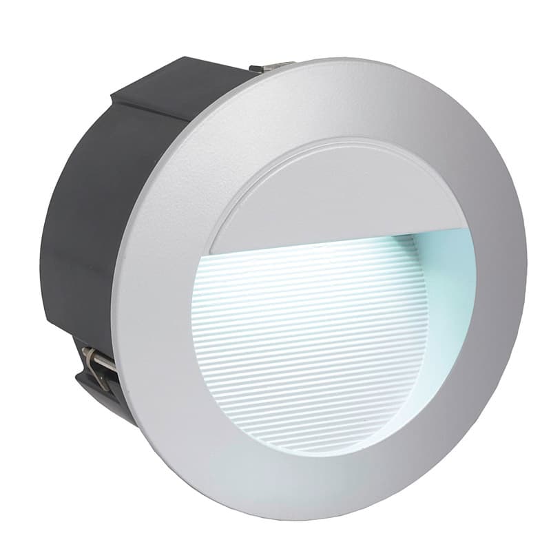 Eglo Светильник LED уличный встраиваемый ZIMBA-LED, 2,5W (LED), Ø125, ET 95, IP65, литой алюминий, серебряный 95233