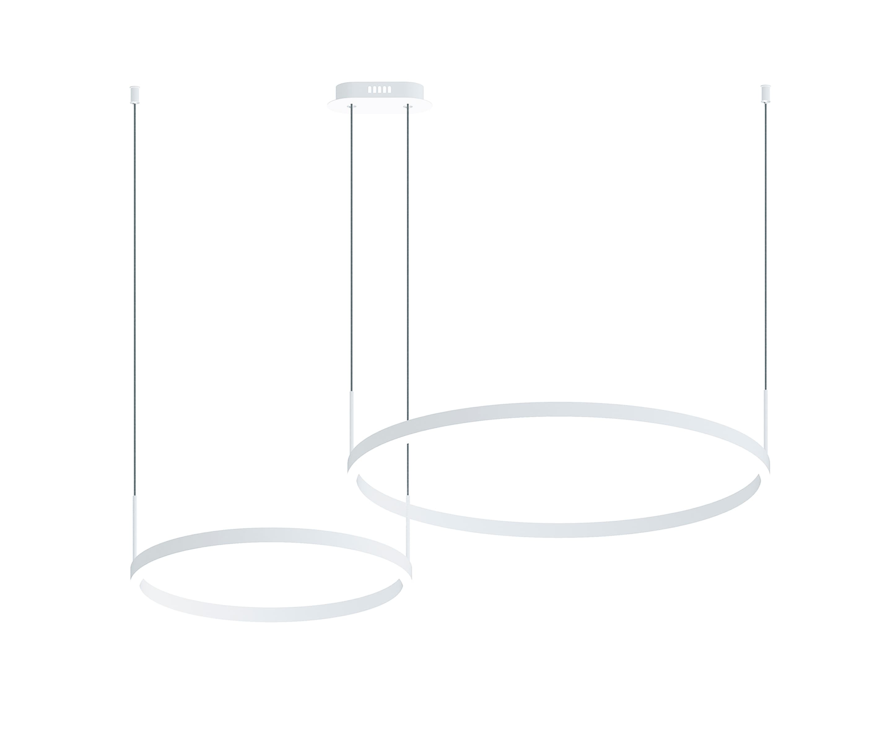 Kink Light 08219,01PA(4000K) Подвес диммируемый Тор белый w90*60(d40+60) h150 Led 60W (4000K) с пультом ДУ