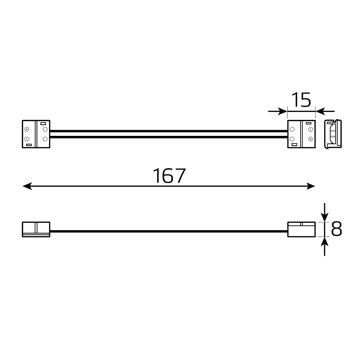 Gauss Набор коннекторов Basic для LED-ленты 8 mm 3528/3014/2835 IP65 BT435 — миниатюра 2