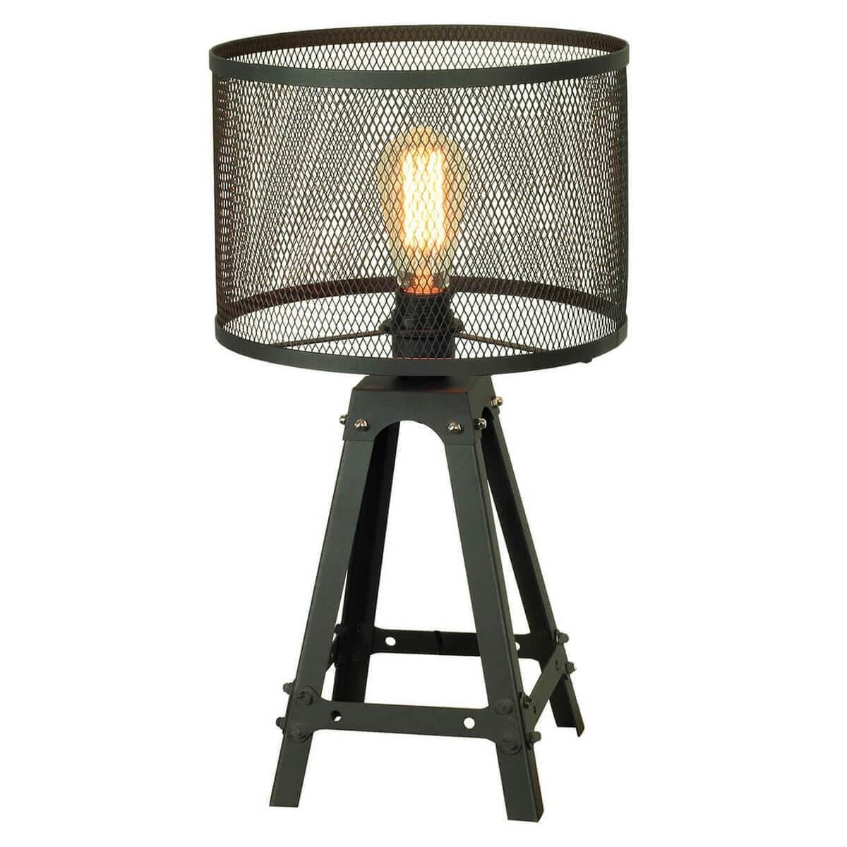 Lussole LOFT Металл Черный /  Металл Светильник настольный E27 60W LSP-9886 — миниатюра 1
