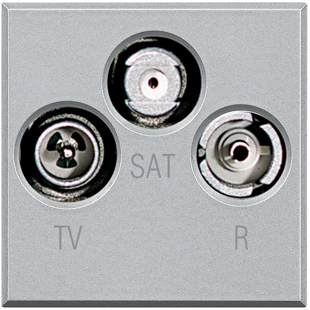 BT Axolute Алюминий Розетка ТV-FM-SAT 2 мод HC4210D — миниатюра 2
