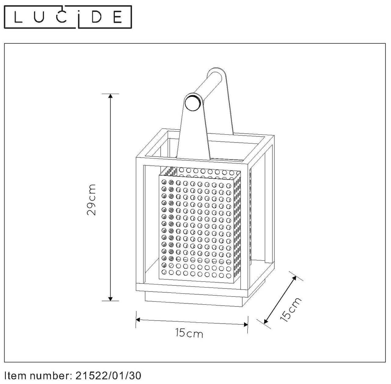 Lucide SANSA Черный Настольная лампа 21522/01/30 — миниатюра 5