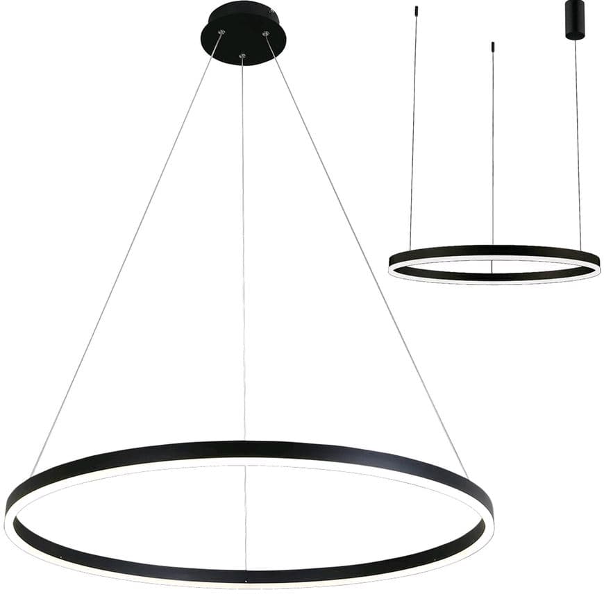 Kink Light 08228,19A(4000K) Подвес Тор черный d100 h120 Led 56W (4000K) 2 типа крепления