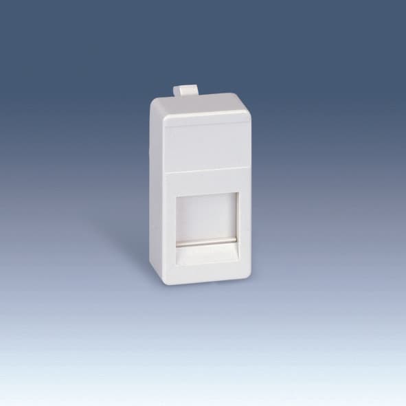 Simon 27 Мех Слоновая кость Адаптер на 1 RJ45(12) 75528-, 75540-, 75541-, 75544-39, узкий, шторка 27087-31