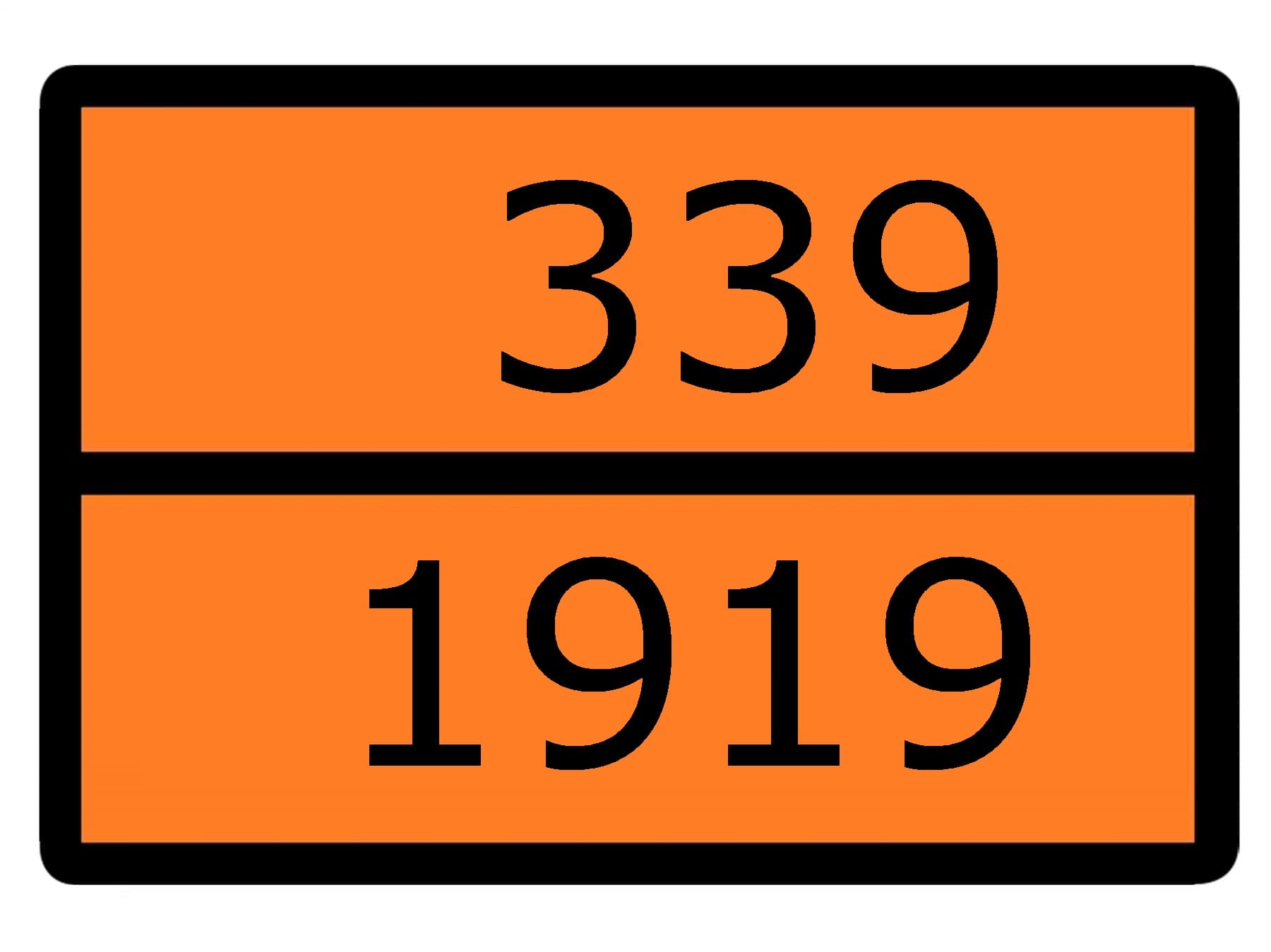 Знак наклейка для маркировки опасных грузов "Номер ООН 339/1919" (300x400) ГОСТ 19433-88 EKF PROxima