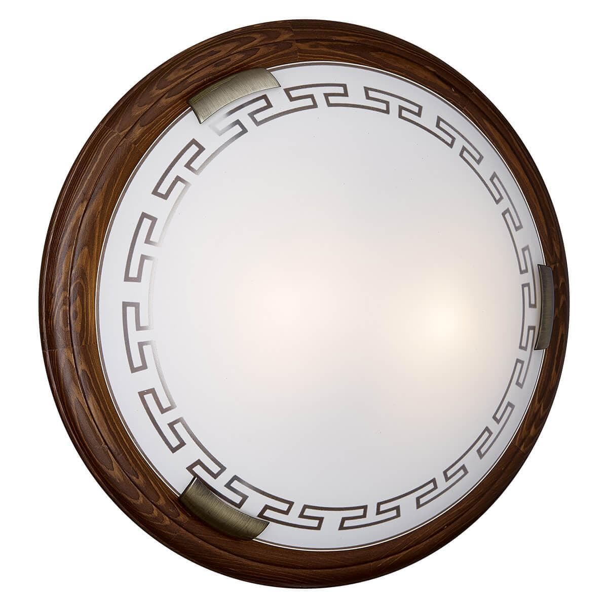 Sonex 160/K SN 106 св-к GRECA WOOD стекло E27 2*60Вт D360