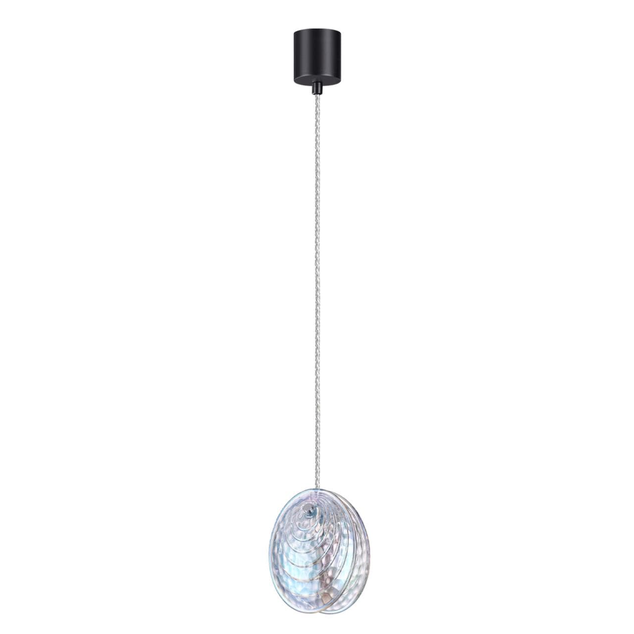 Odeon Light 5039/1A MODERN ODL24 297 черный/перламутровый/металл/стекло Подвес G9 1*40W MUSSELS