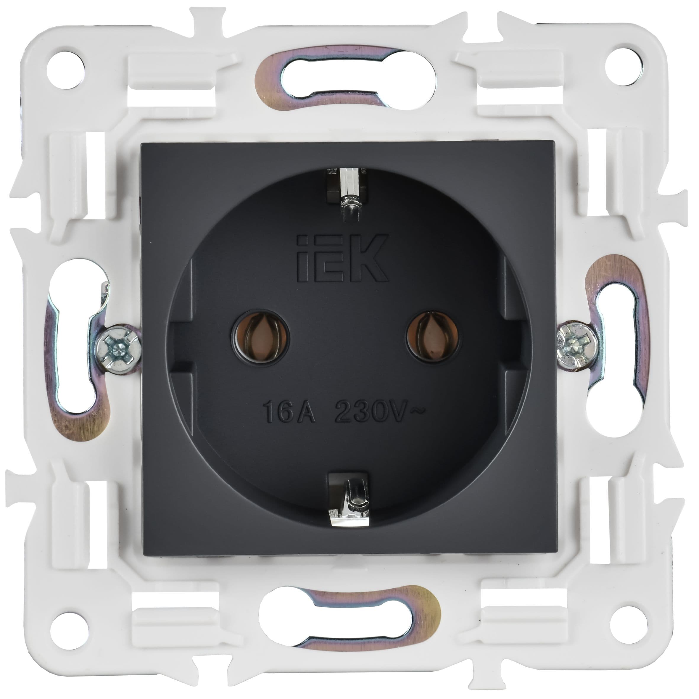 IEK SKANDY Титан Розетка с/з без защитных шторок 16А SK-R05T — миниатюра 2