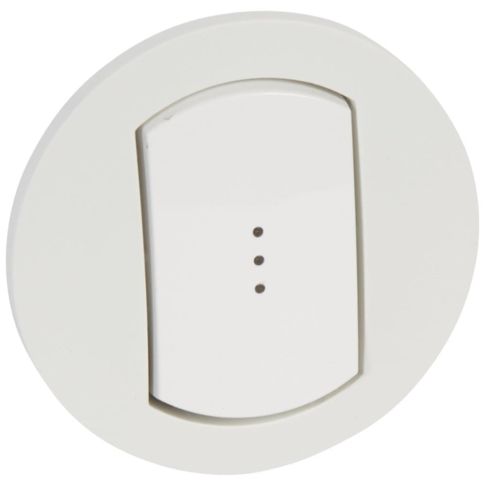 Legrand Celiane Бел Клавиша 1-я с подсв. IP44 067803 — миниатюра 1