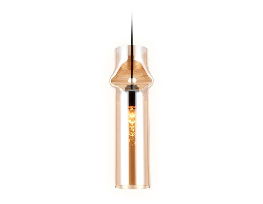 Ambrella Подвесной светильник TR3560 BK/TI черный/янтарь E27 max 40W D130*1200 — миниатюра 2