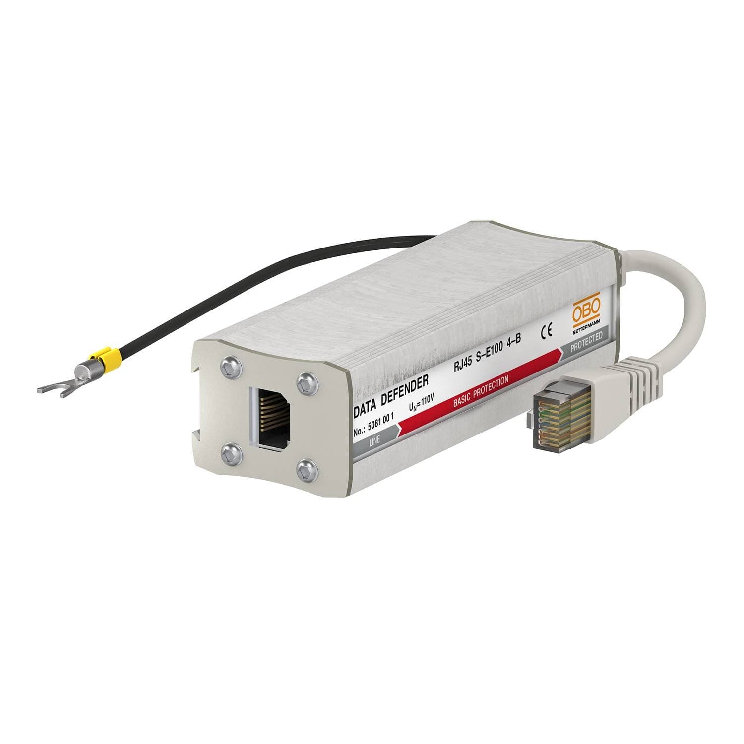 OBO Bettermann Устройство базовой защиты для 4-х проводных систем RJ45, 120В 5081001