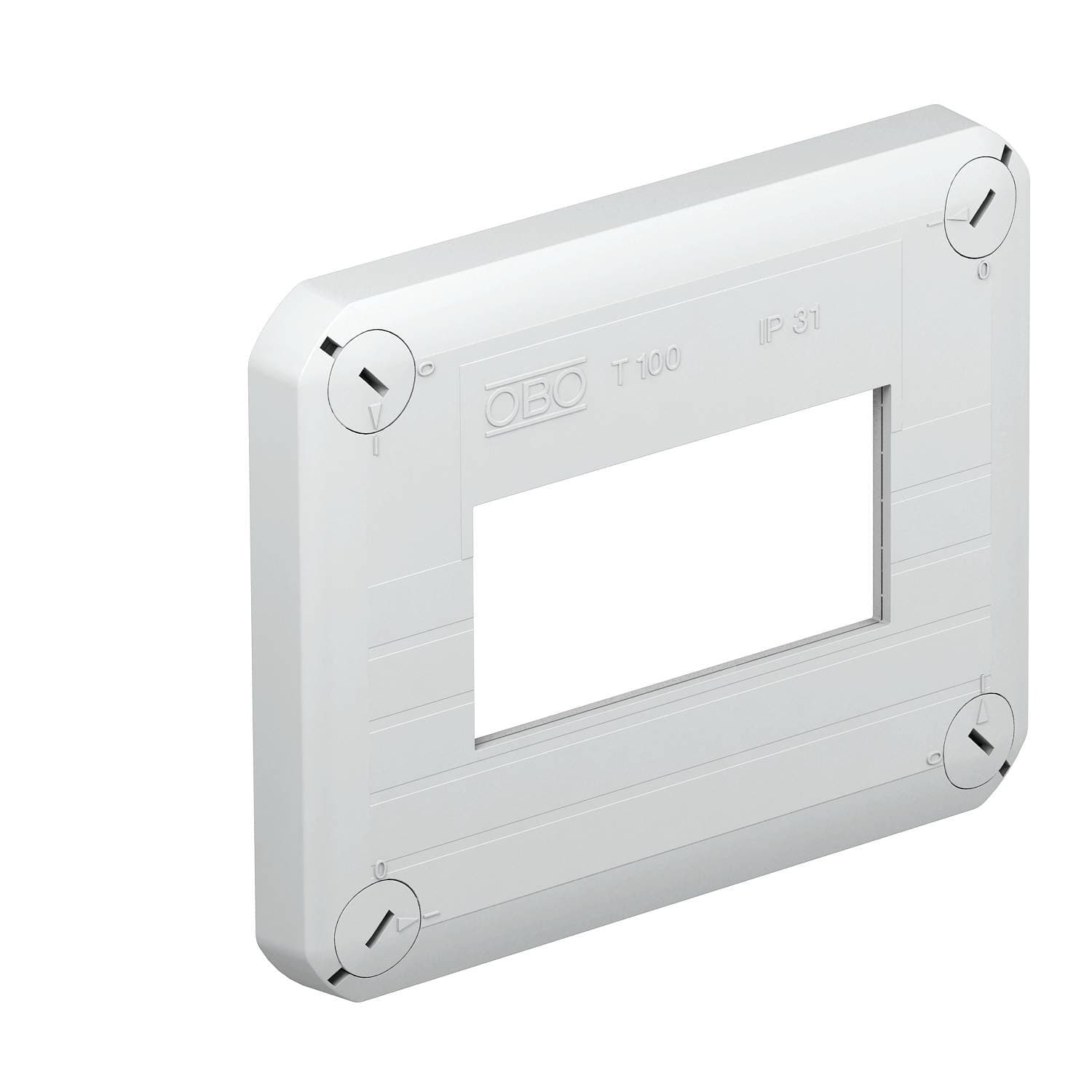 OBO Bettermann Крышка для T100 с отверстием под 2 Modul 45 2007826 — миниатюра 1