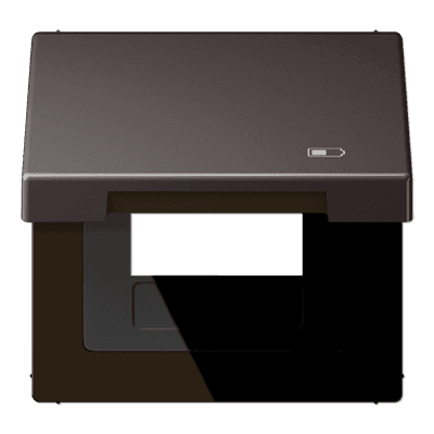 JUNG Рамка с подпружиненной крышкой для USB-механизмов, с центральной платой, Dark AL2990KLUSBD