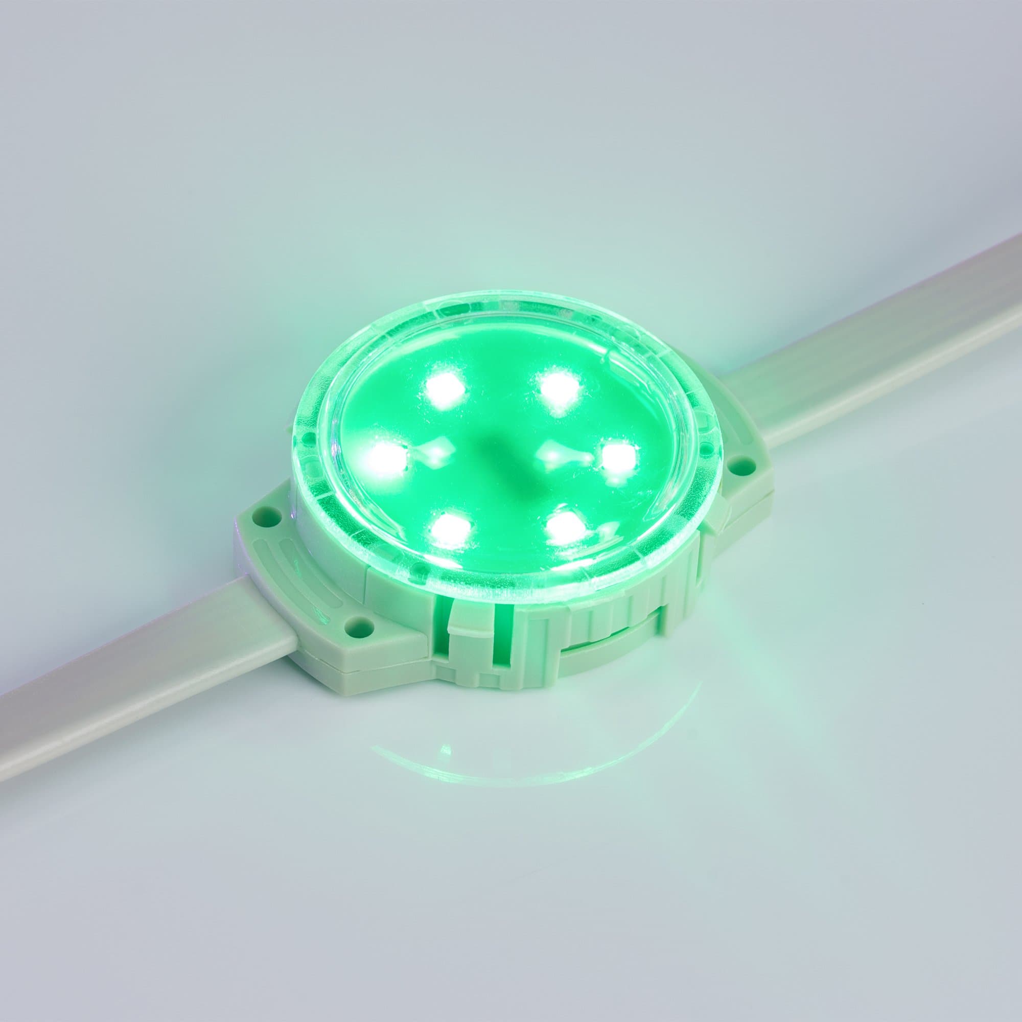 Arlight Модуль управляемый SOLEX-DMX-3535-6-24V RGB 120deg (D40x16mm, 1.5W, IP67) (-) 028882 — миниатюра 2