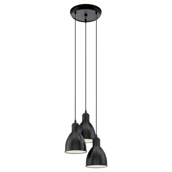 Eglo Подвес PRIDDY, 3х60W (E27), Ø325, H1100, сталь, черный 49465