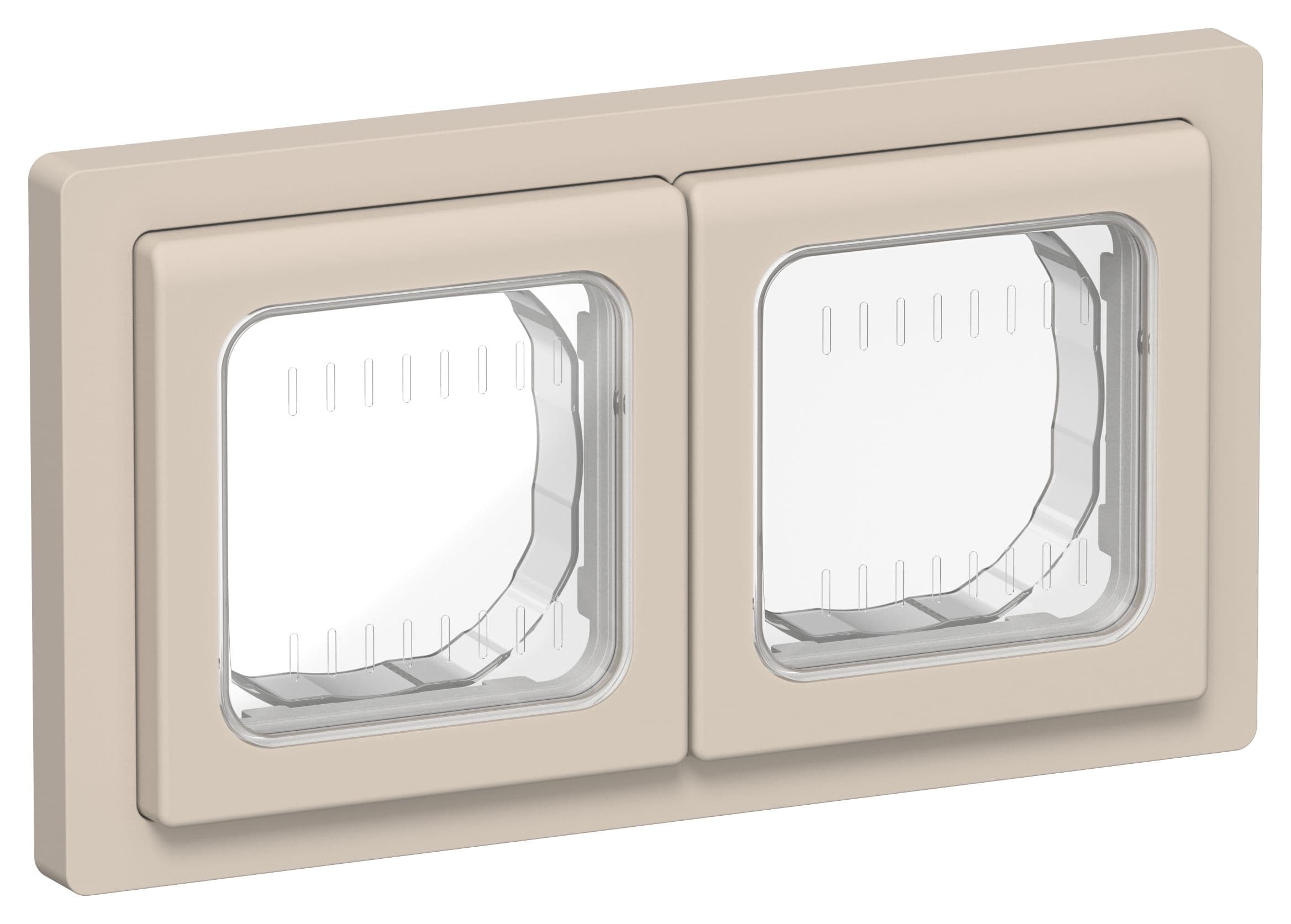 IEK FLITE Льняной Рамка 2-местная IP55 — миниатюра 1