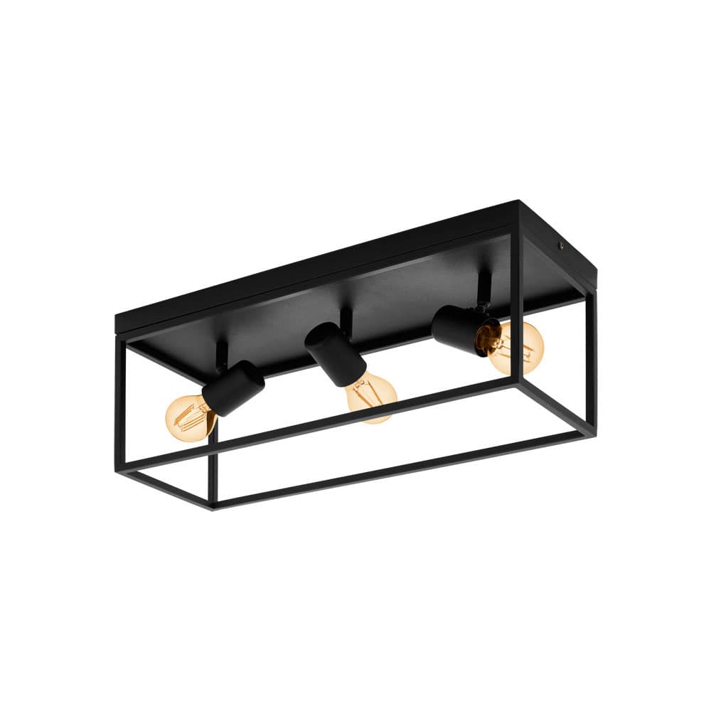 Eglo 98333 Светильник настенный SILENTINA, 3x40W(E27), сталь, черный
