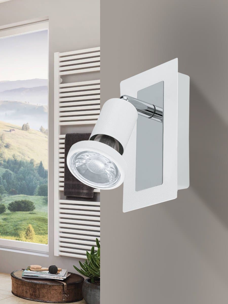Eglo Спот LED SARRIA, 1x5W (GU10), L120, B60, сталь, белый, хром 94958 — миниатюра 2