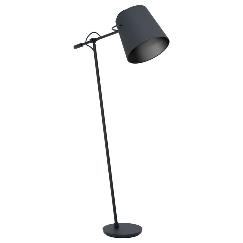 Eglo GRANADILLOS Торшер , 1х40W(E27), L800, B300, H1530, осн. Ø250, сталь, черный/текстиль, черный 39867