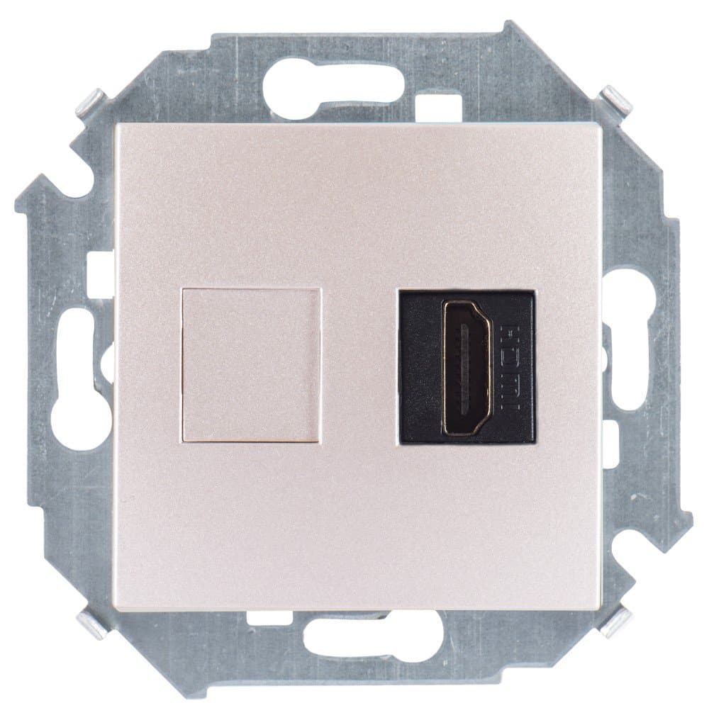 Simon 15 Шампань Розетка HDMI 1591407-034