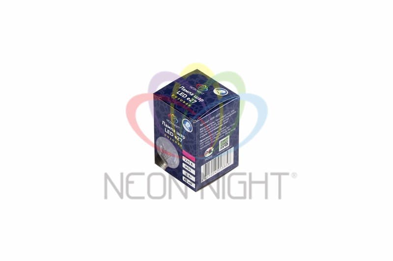 NEON-NIGHT Лампа шар e27 6 LED Ø45мм - розовая, прозрачная колба, эффект лампы накаливания 405-127 — миниатюра 2