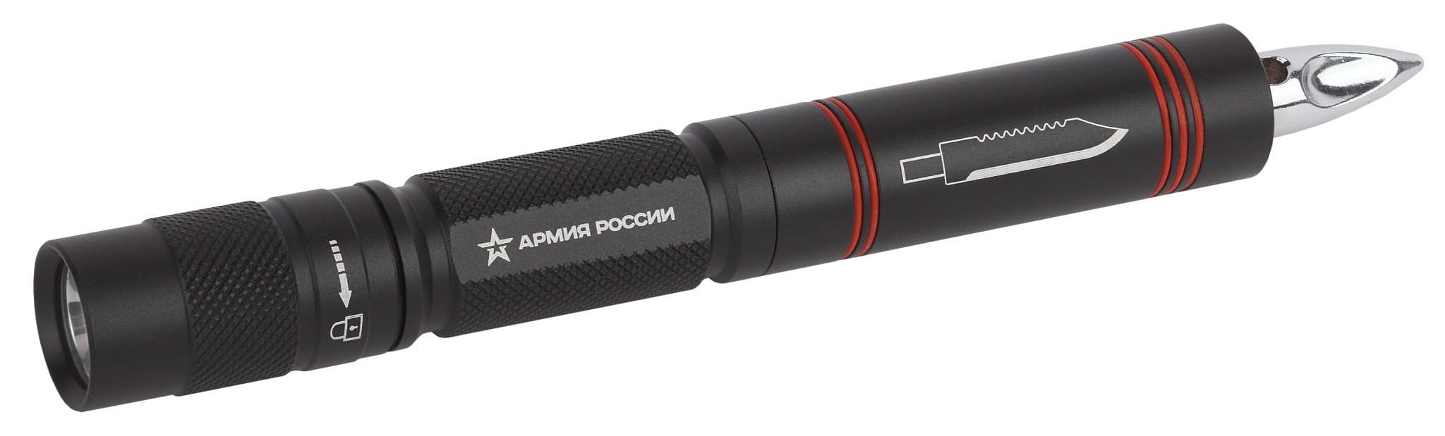 ЭРА MB-603 Фонари АР АРМИЯ РОССИИ универсальный Кастет [1.5Вт, алюм, нож, молоток, 1хАА] Б0030196 — миниатюра 1