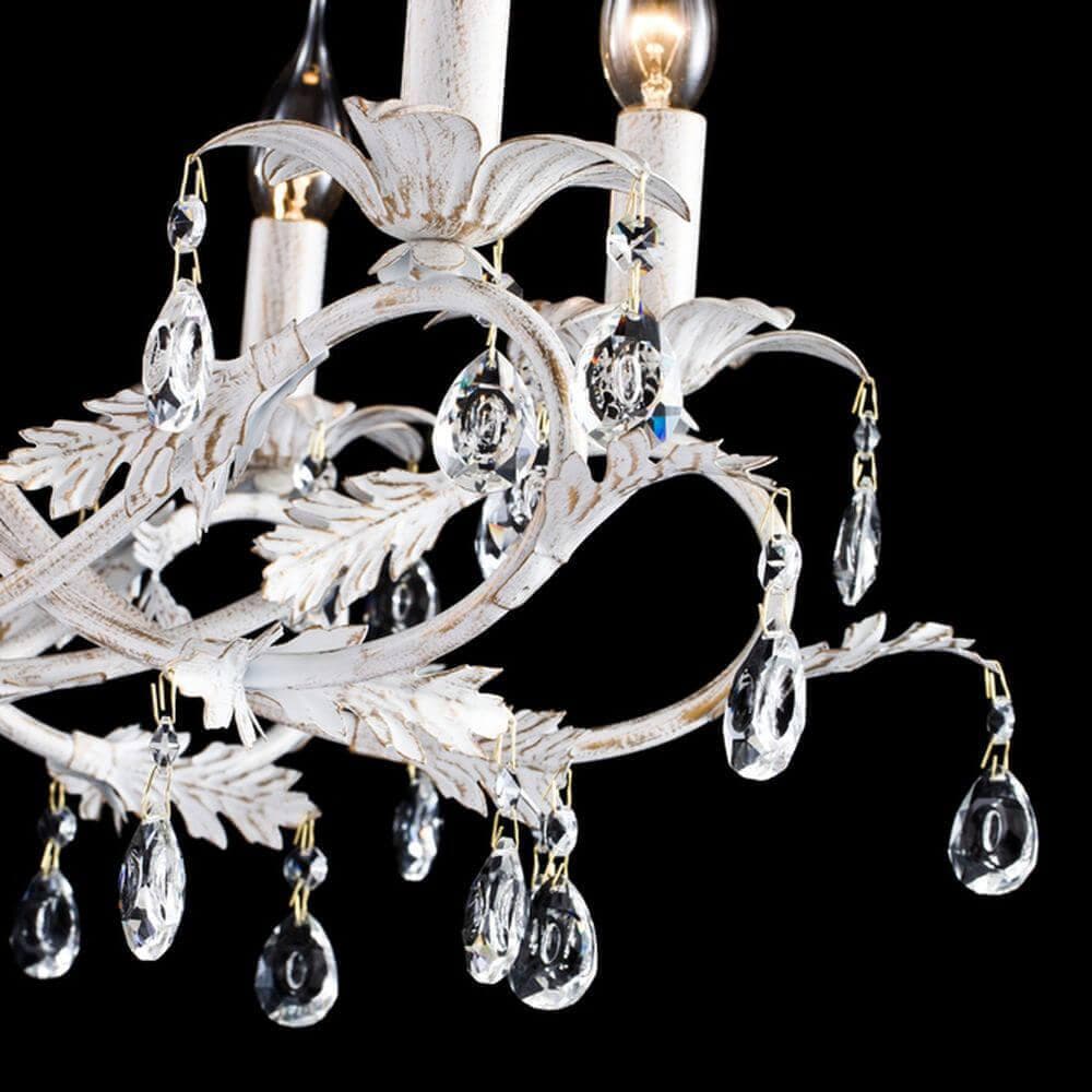 Freya Floristic Dezi Белый с Золотом Люстра E14 60W FR3040-PL-08-WG — миниатюра 7