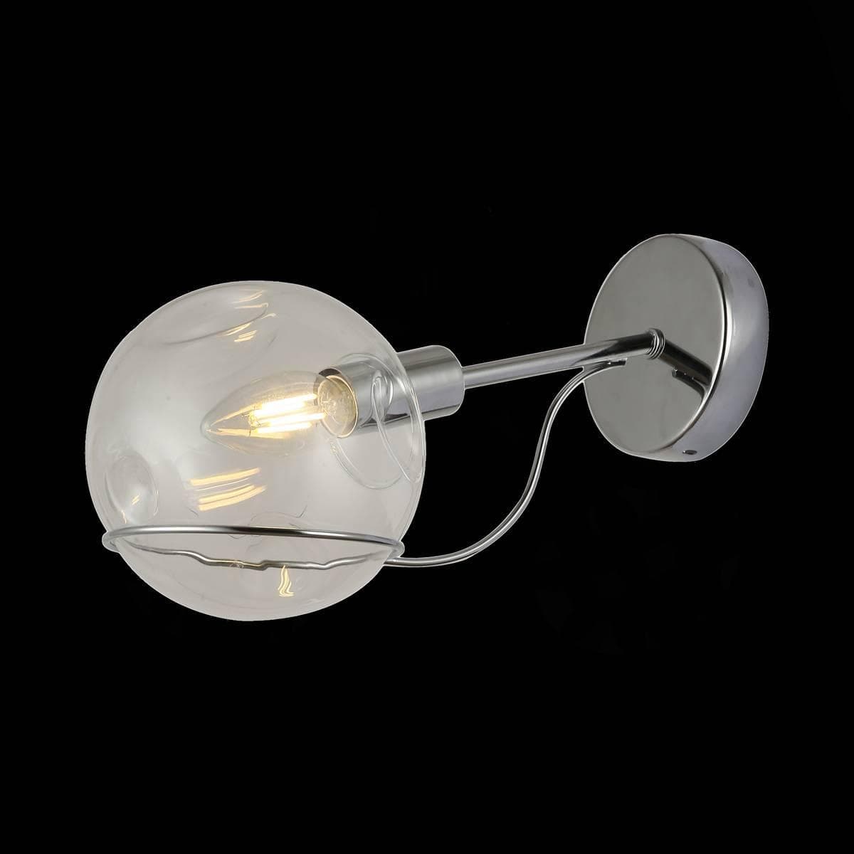 Evoluce SLE102501-01 Светильник настенный Хром/Прозрачный E14 1*40W — миниатюра 2