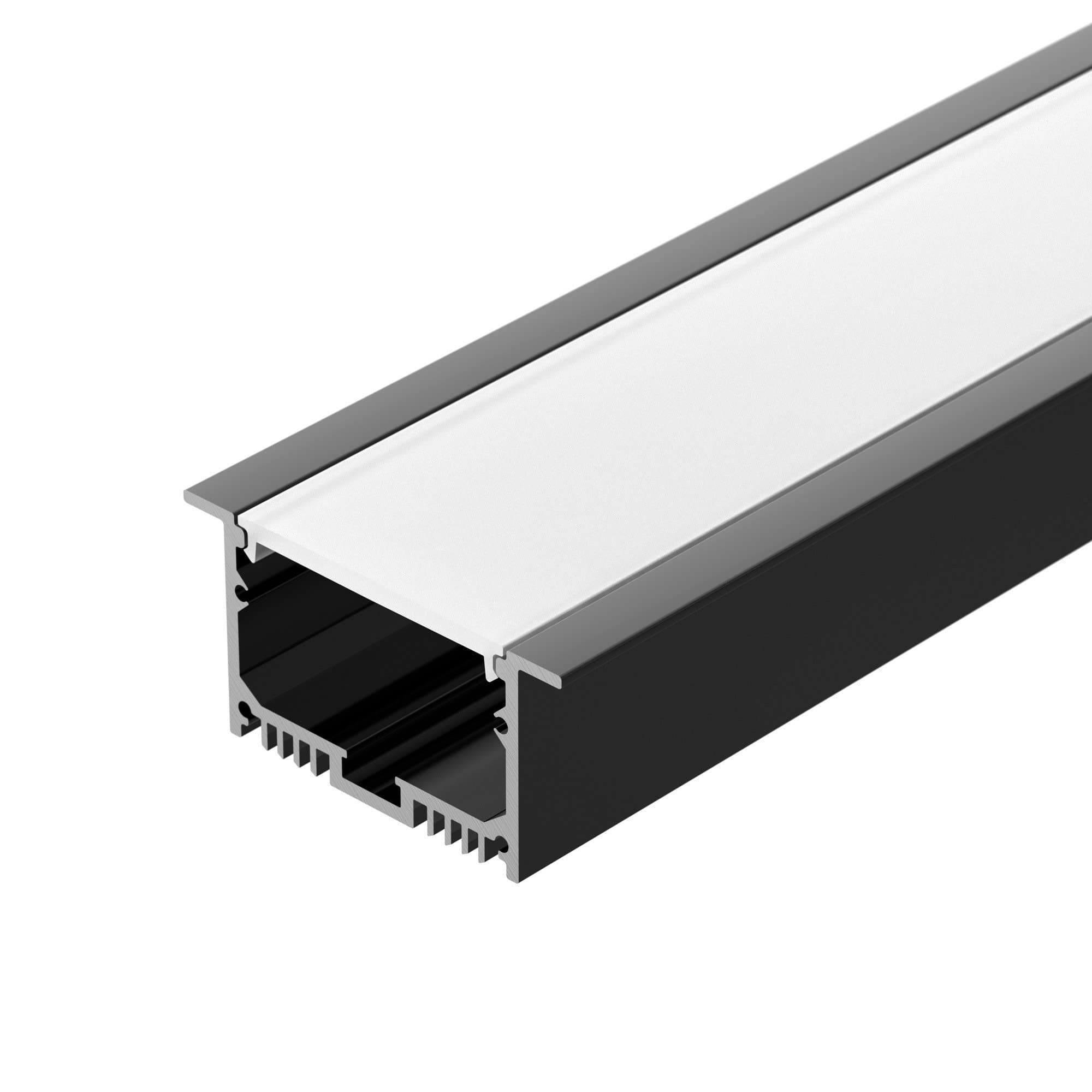 Arlight Профиль с экраном SL-LINIA62-F-2500 BLACK+OPAL (Алюминий) 036307