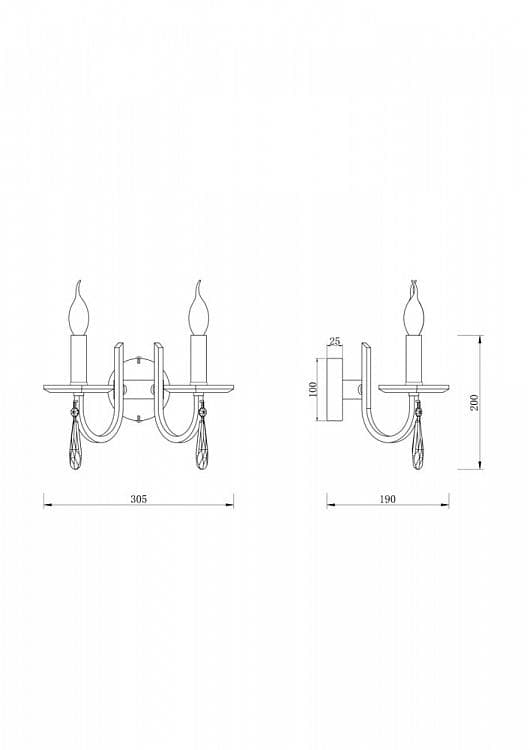 Freya Crystal Никель Бра FR1006WL-02N — миниатюра 7