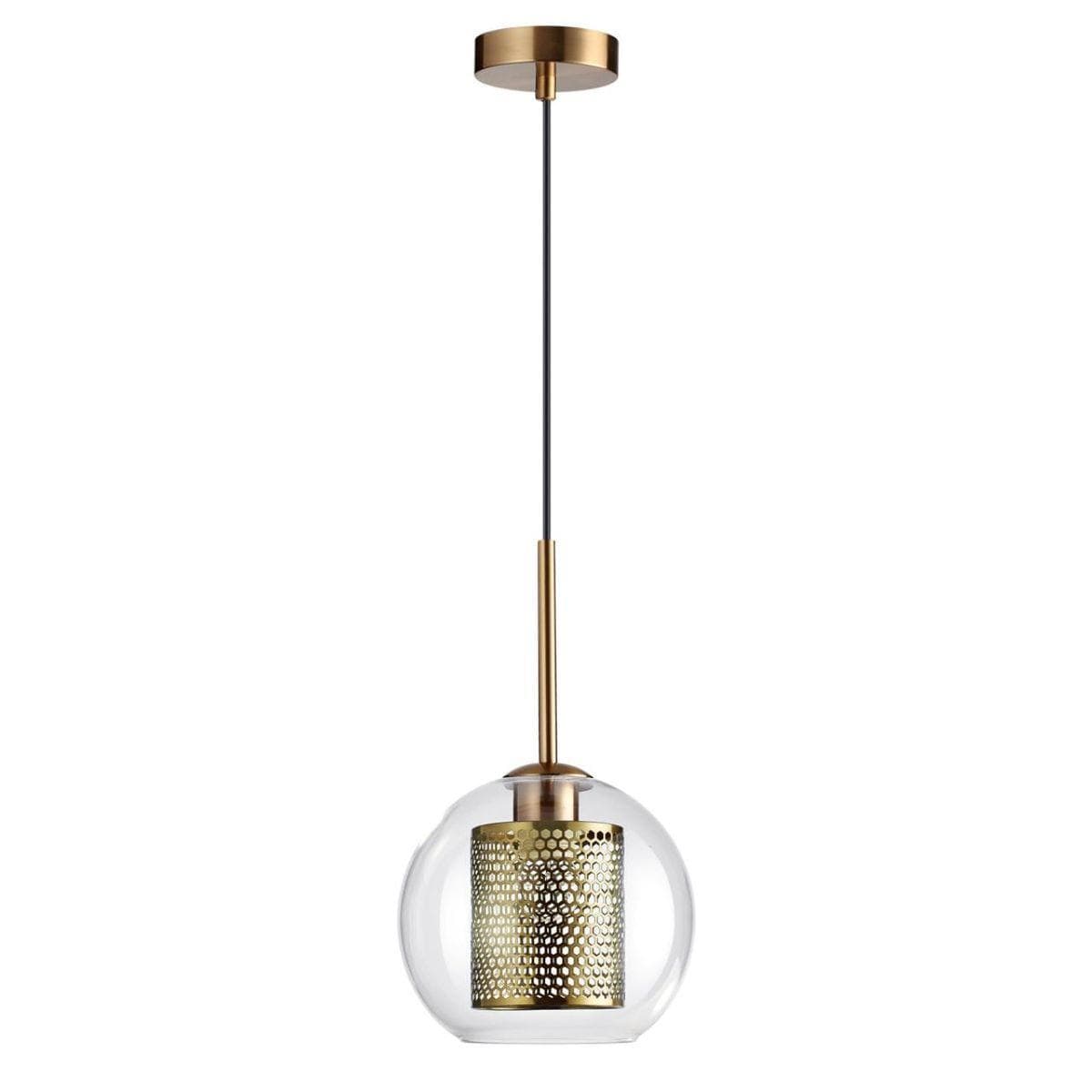 Odeon Light 4939/1 PENDANT ODL22 235 античн.бронза/металл/прозрачный/стекло Подвес E27 1*40W CLOCKY — миниатюра 1