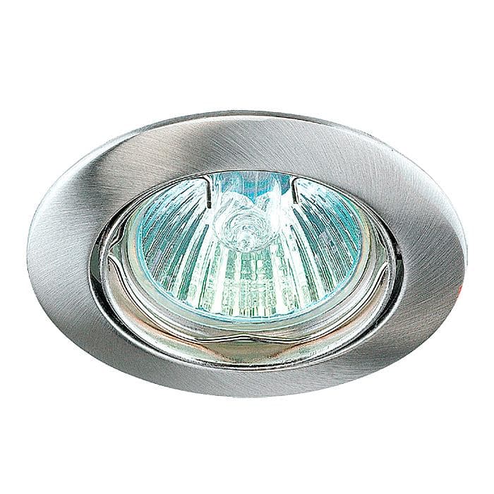 Novotech Светильник встраиваемый GX5.3 50W 12V CROWN никель 369103