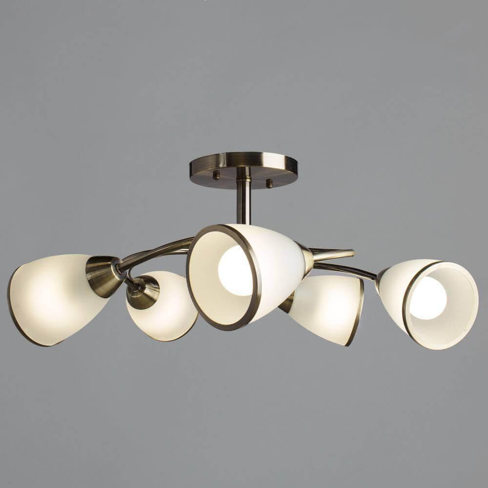 Arte Lamp Innocente Бронза/Белый Светильник потолочный 5x60W 5xE14 A6056PL-5AB — миниатюра 5